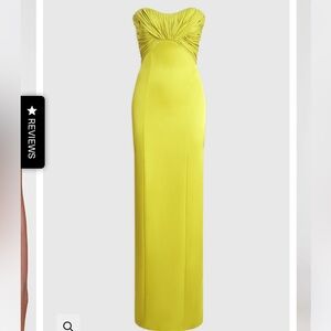 Halston HENNA GOWN IN SATIN & CHIFFON